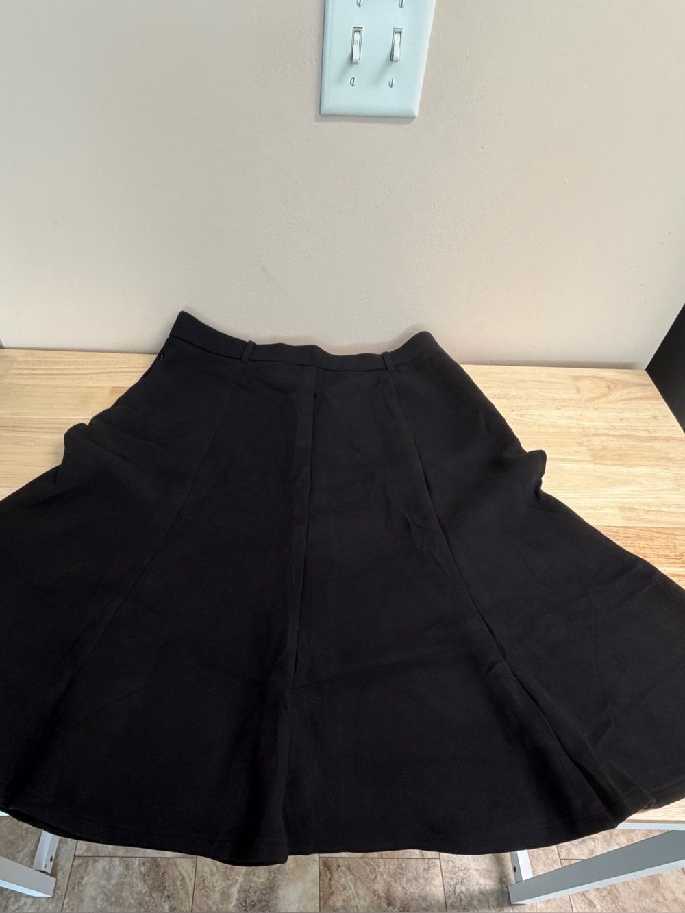 OGL Move Black Flared Midi Skirt Plus Size 2XL A-Line
